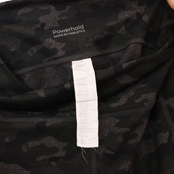 FABLETICS On-The-Go PowerHold® High-Waisted Capri S Charcoal Camo Gray EUC B23 - Picture 7 of 7
